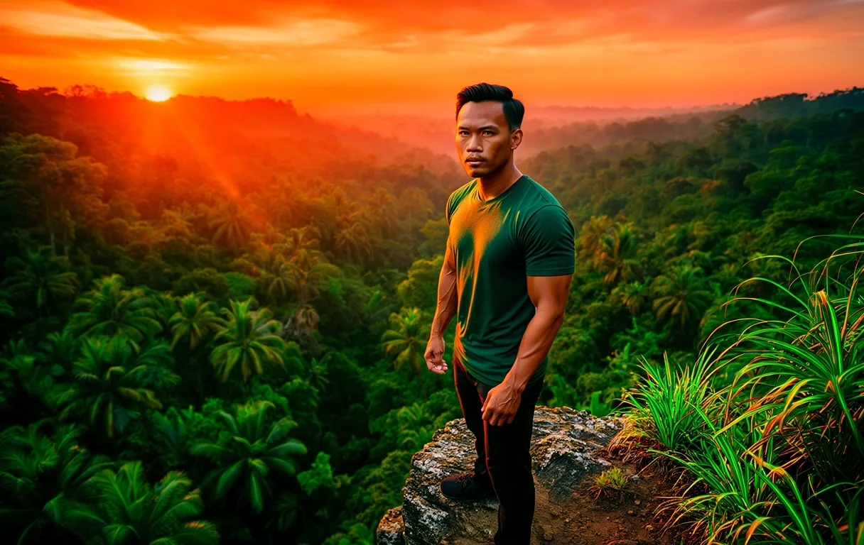 Man looking at horizon
